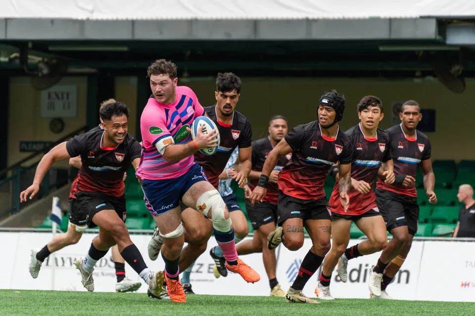 OSOB attack in pink against a side in black