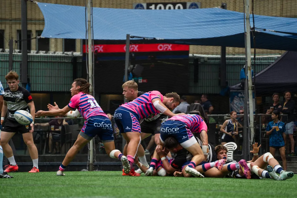 OSOB players compete at a ruck