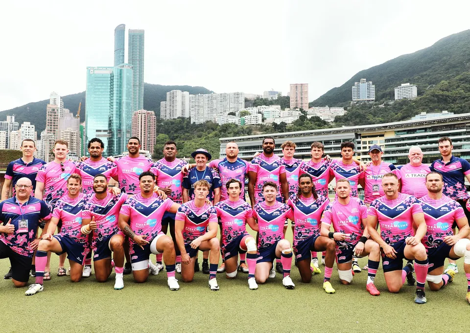 OSOB squad photo at the Hong Kong Football Club, Happy Valley